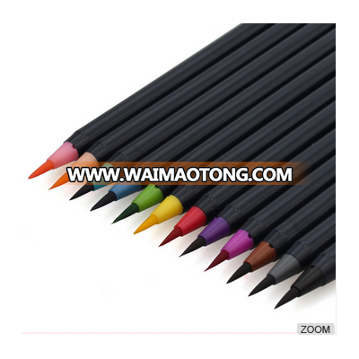 2016 new design colored water brush pen for watercolor painting for art